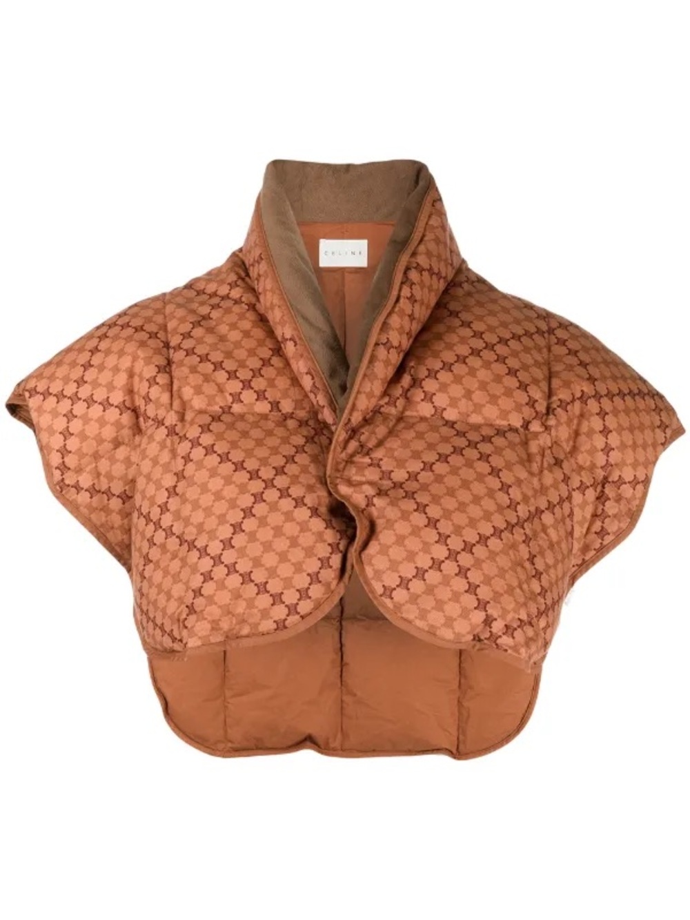 Celine Quilted Cropped Puffer Capelet - Picture 2 of 7